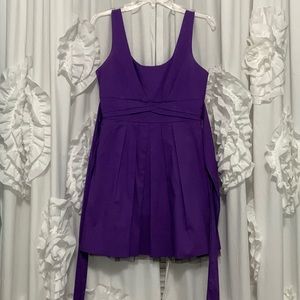 Purple Party Cocktail Dress with Tulle